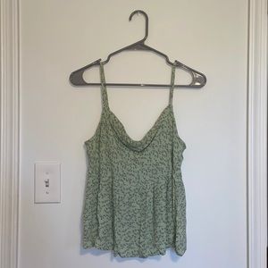 NWOT cowl neck flowy floral tank top
